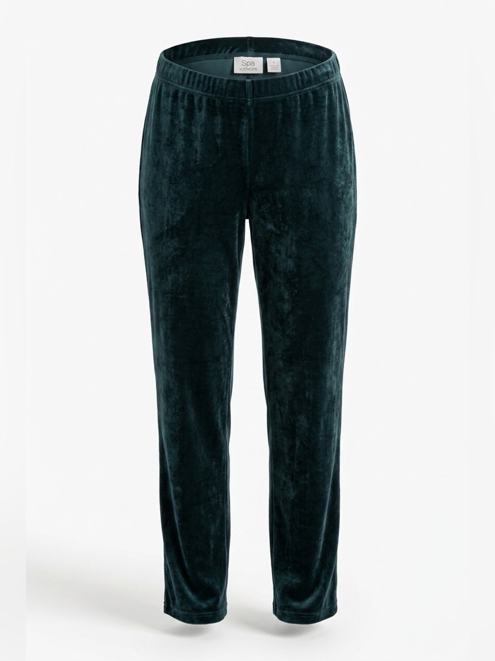 From Spa by Chicos Teal Velvet Pants (size 1) Like New - Picture 5 of 10
